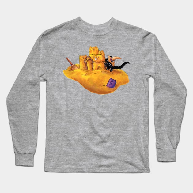 The Witch's Sandcastle Long Sleeve T-Shirt by KristenOKeefeArt